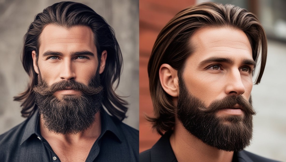 Hairstyles for Long Hair Men with Beards