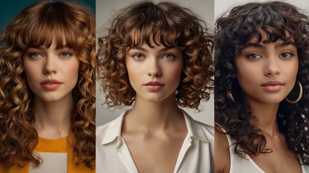 Curly Hairstyles with Bangs