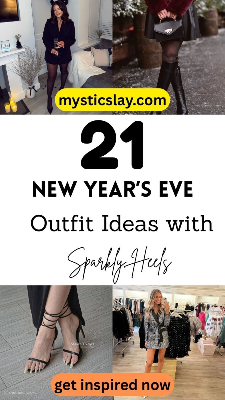 New Year’s Eve Outfit Ideas with Sparkly Heels