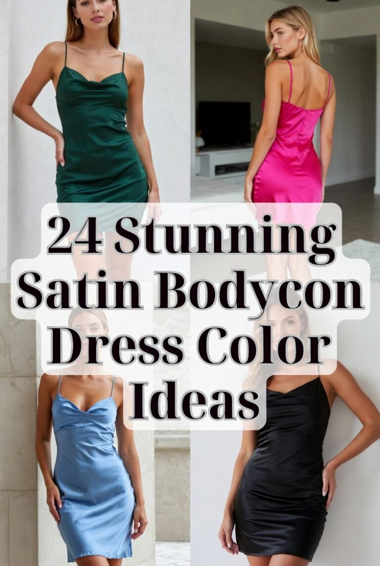 Stunning Satin Bodycon Dress Color Ideas