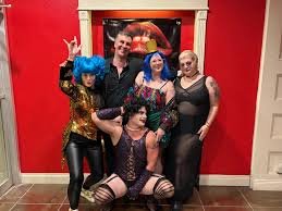 Dressing up for rocky horror picture show