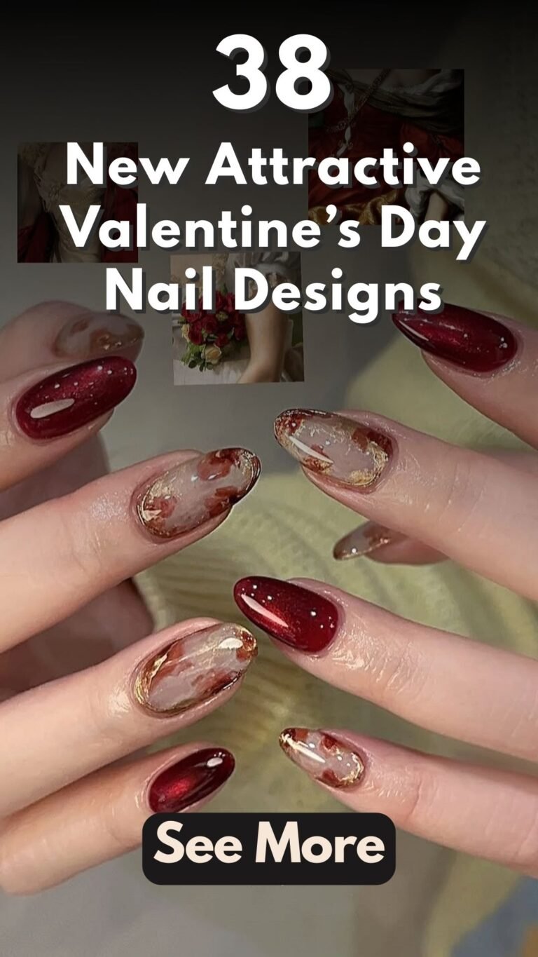 38 New Attractive Valentine’s Day Nail Designs