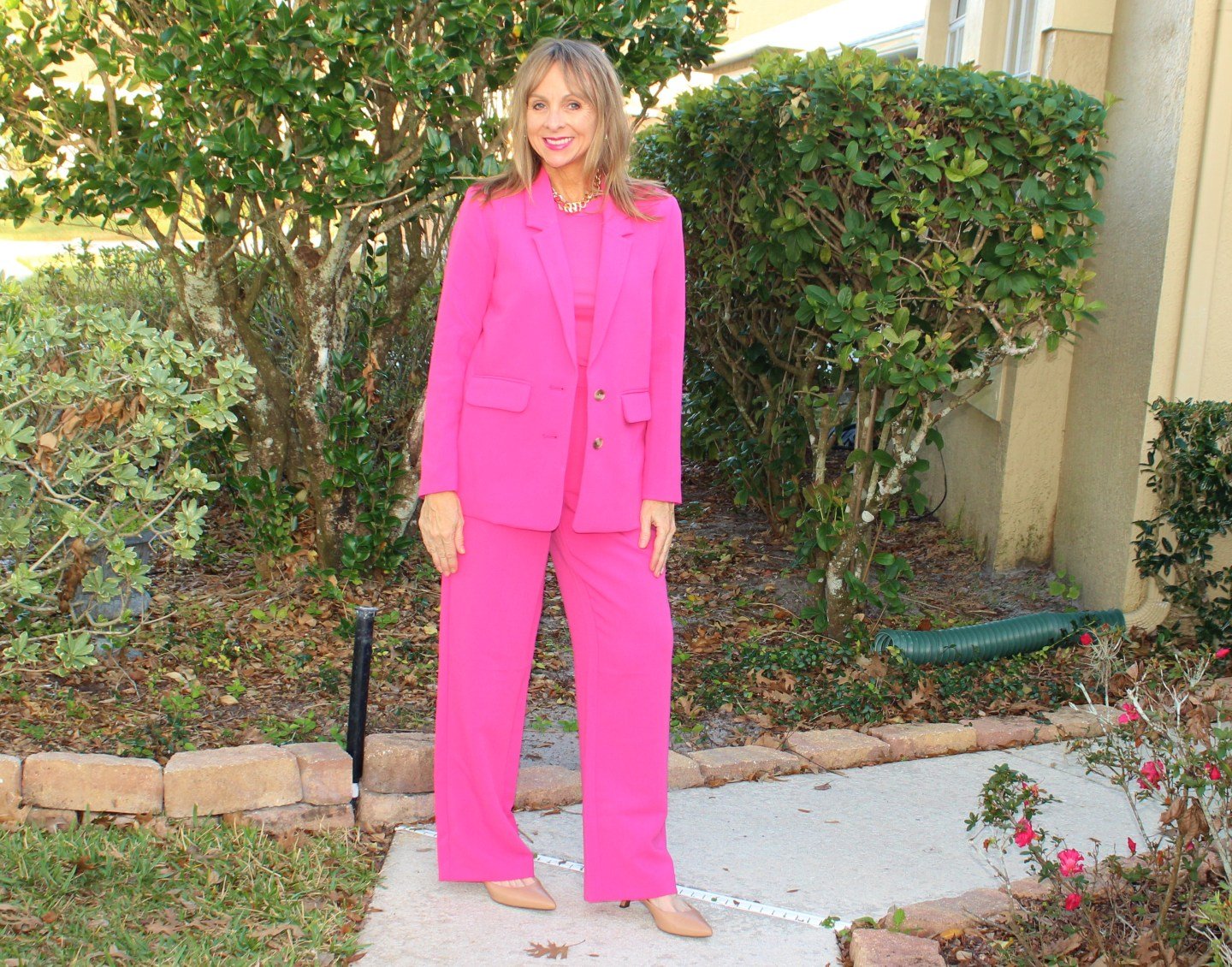 Pink Pant Suit for Spring - This Blonde's Shopping Bag