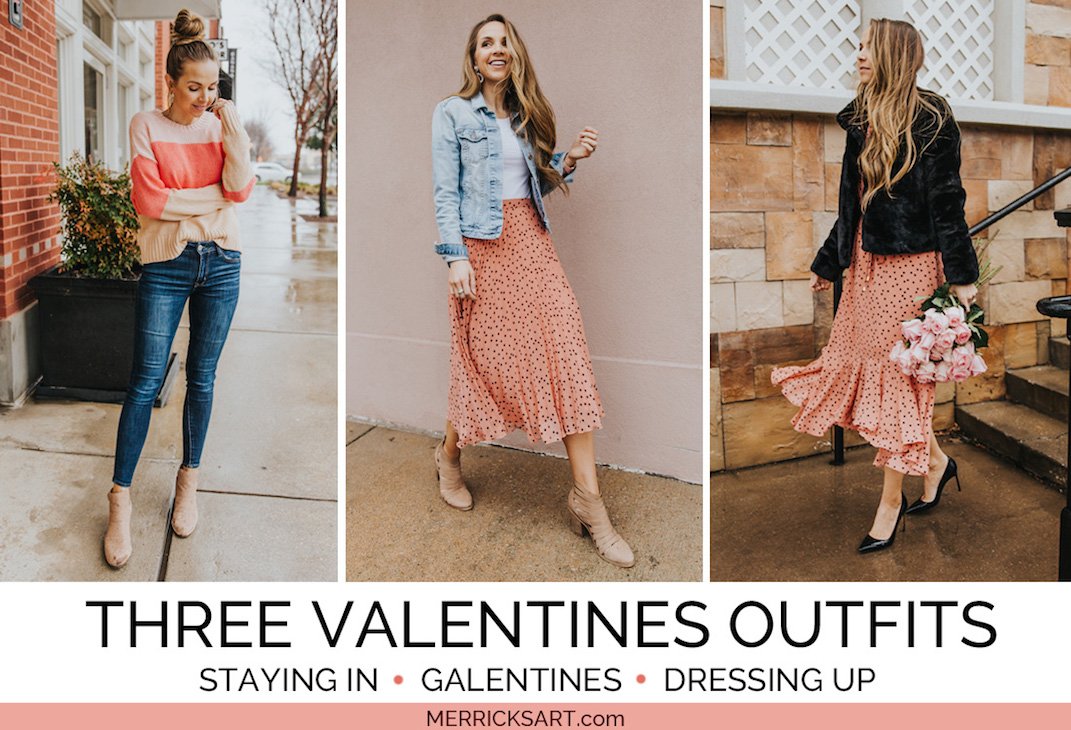 3 Valentines Outfits (Date Night, Staying in, Galentines ...