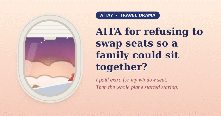 AITA for refusing to swap seats so a family could sit together?